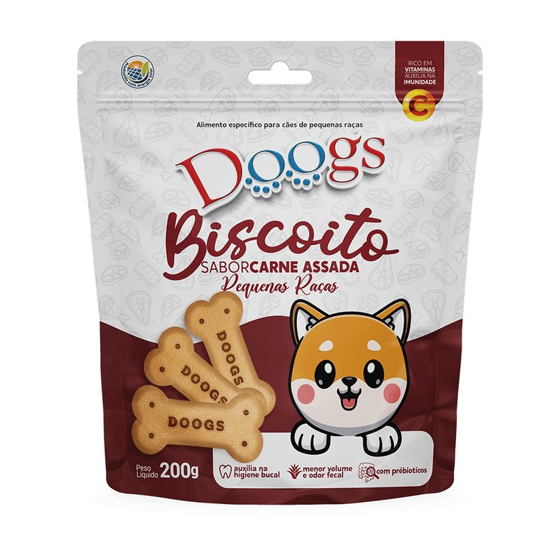 Biscoito Doogs Carne Assada Raças Pequenas 200g