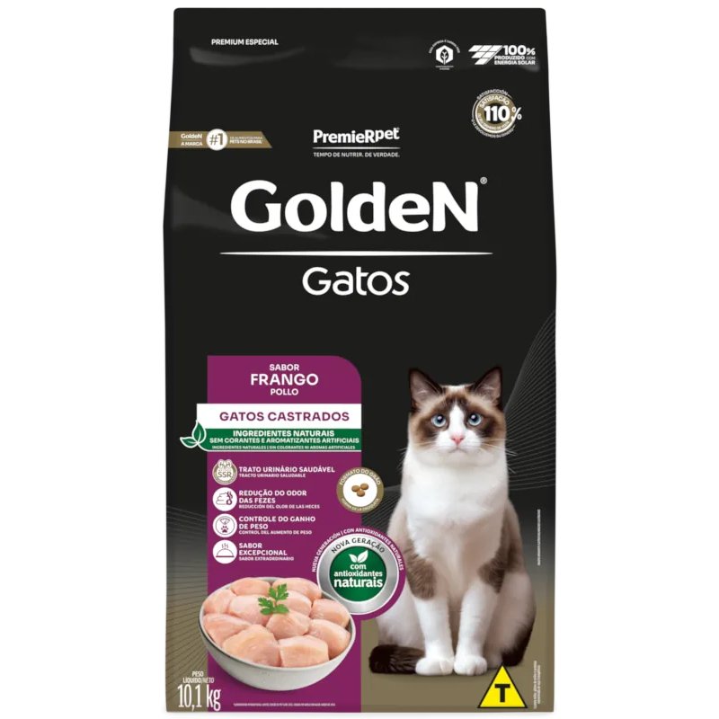Ração Golden Gatos Castrados Frango 1kg