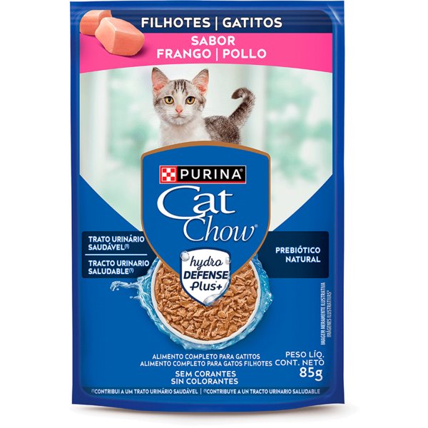 Sachê Cat Chow Gatos Filhotes Frango 85g