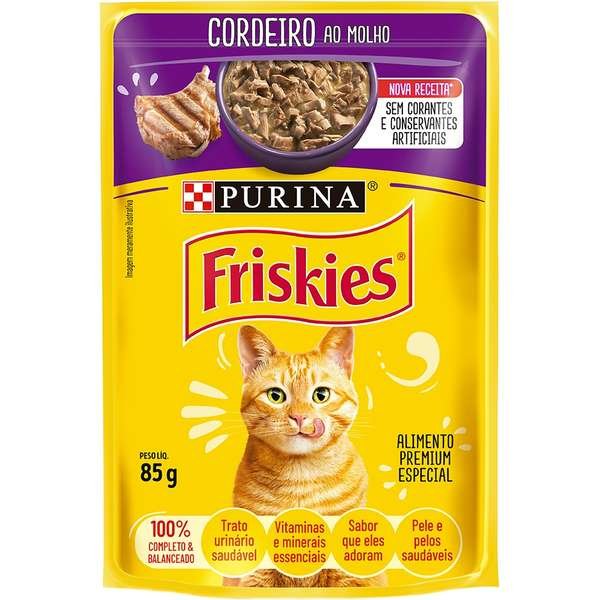 Sachê Friskies Gatos Cordeiro ao Molho 85g