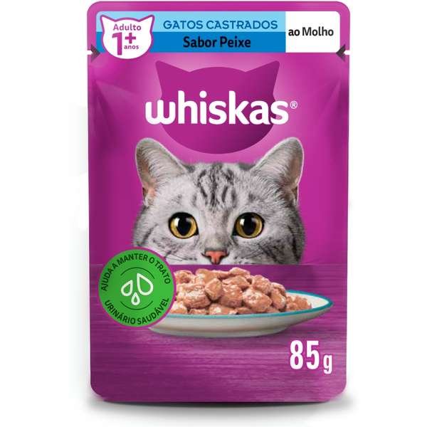 Sachê Whiskas Gatos Castrados Peixe ao Molho 85g
